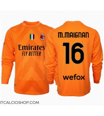 AC Milan Mike Maignan #16 Portiere Seconda Maglia 2024-25 Manica Lunga